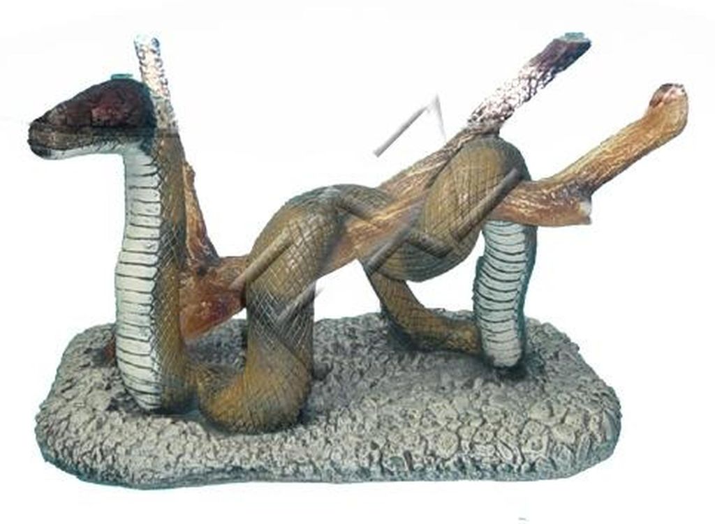 Design Tisch Schlange Glas Figur Statue Skulptur Figuren Skulpturen Neu