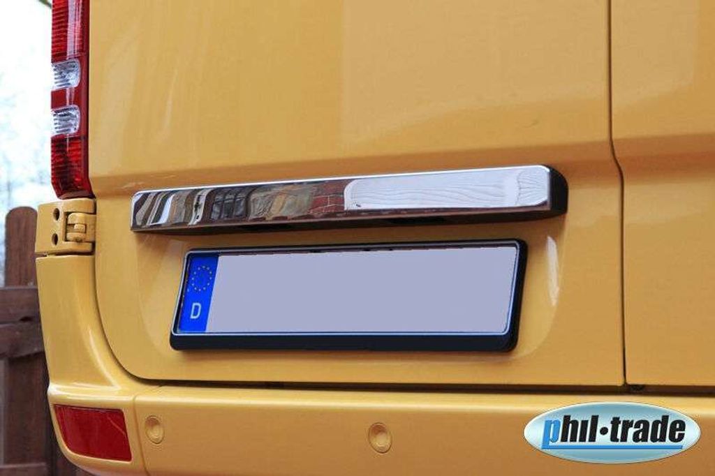 EDELSTAHL KOFFERRAUMLEISTE KENNZEICHEN für MERCEDES SPRINTER W906 | VW CRAFTER I