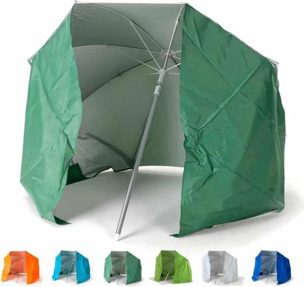 Parasol Alu Léger Piuma 200 cm Vert Foncé - Ultra Portable et Robuste