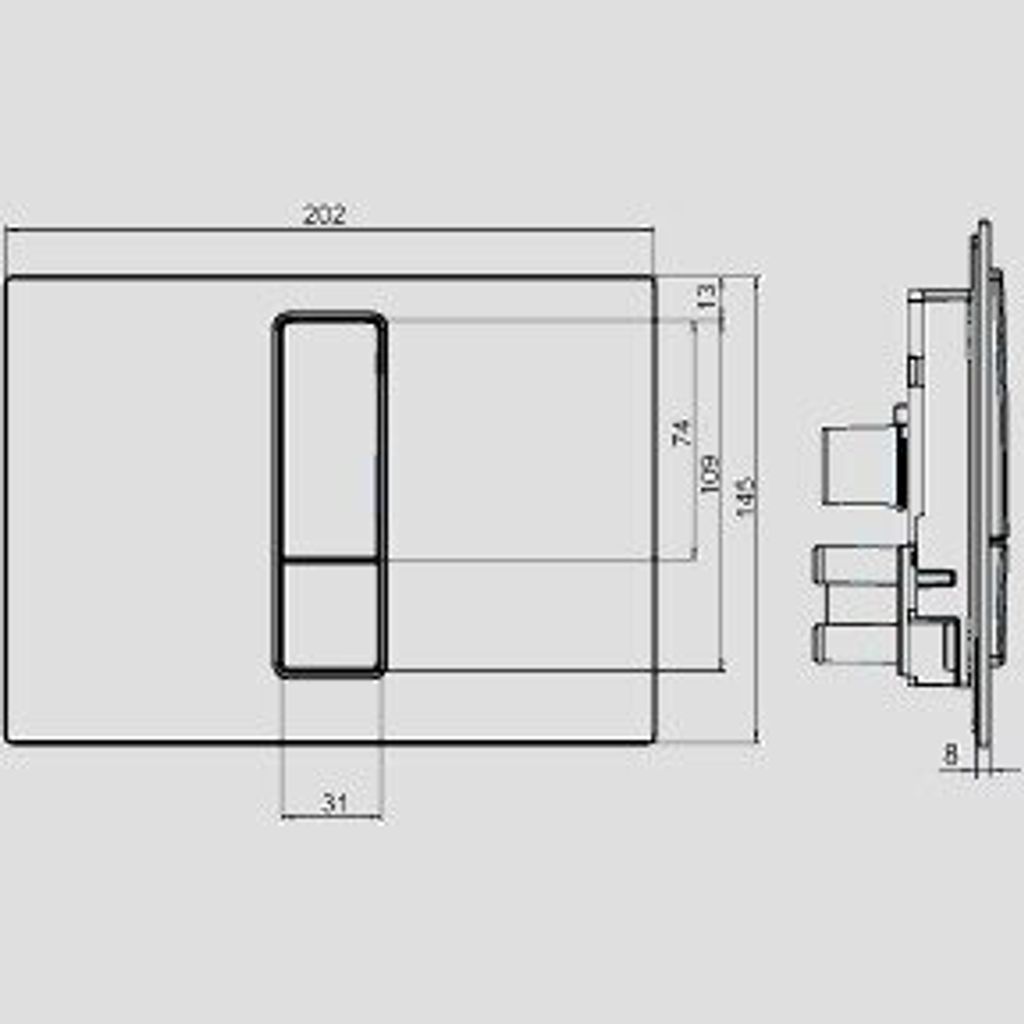 SANIT 16.750.56..0000 Betätigungsplatte Ineo Bright 2C