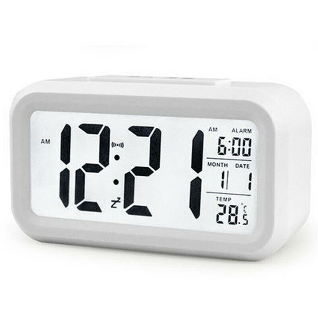 USB-Wecker Digital Alarmwecker Uhr LED Beleuchtet Kalender Spiegel Alarm Wecker
