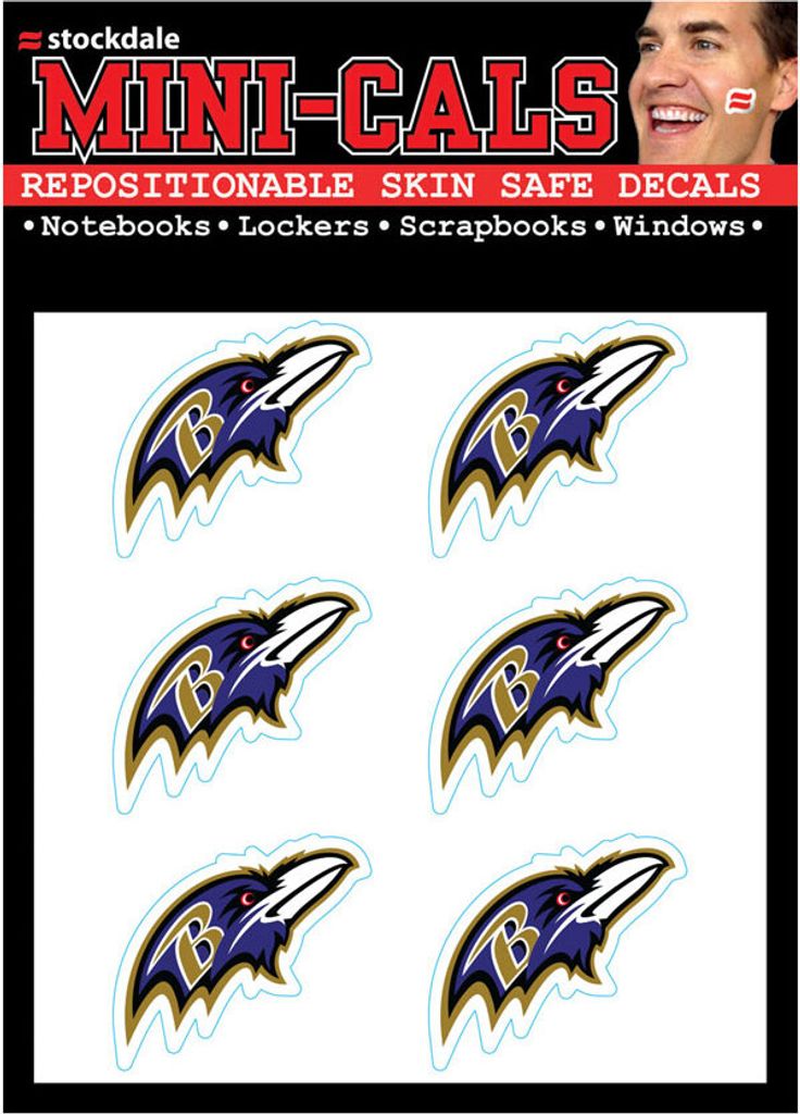 Wincraft 6er Gesicht Aufkleber 3cm - NFL Baltimore Ravens