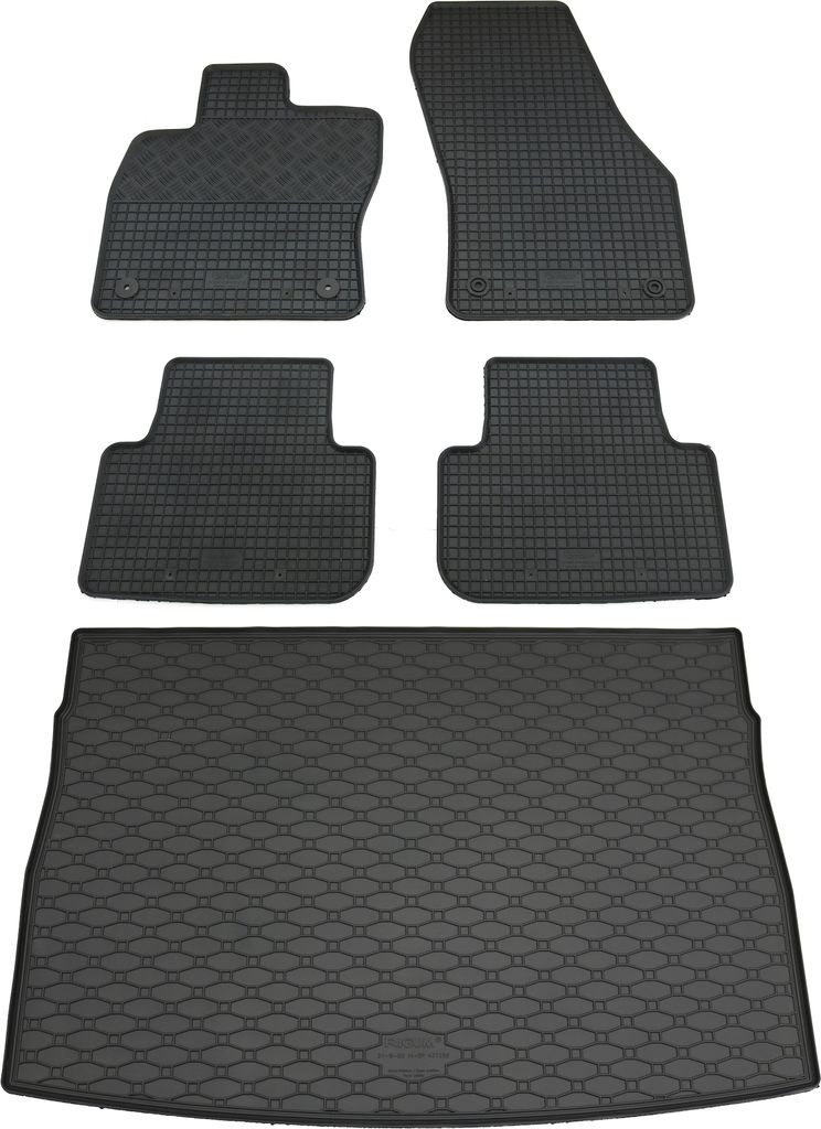 Rigum Gummi Fußmatten + Kofferraumwanne im Set für VW Golf Produktbild 