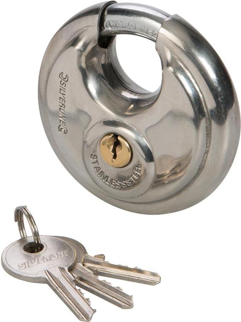 Silverline Edelstahl-Rundschloss 70 mm Produktbild 