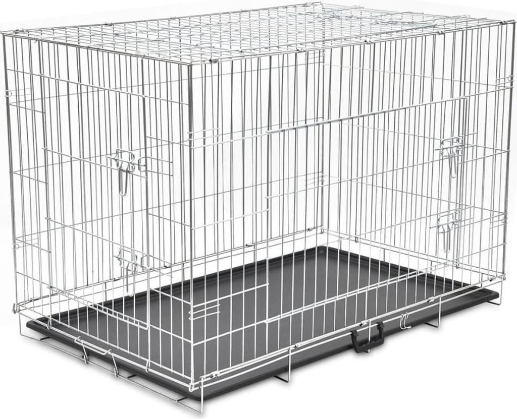 Möbel Faltbare Hundebox Metall XXL - Hunde-Transportboxen 170219