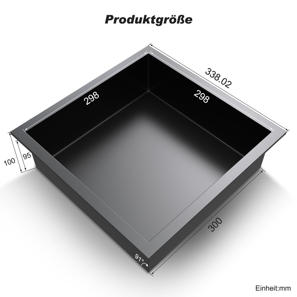 Nicchia Doccia Da Incasso Niche - Mensola Singola In Plastica Nera, 40,6x35,6x10,2 Cm, Pronta Per Piastrelle