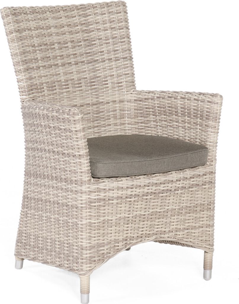 Sonnenpartner Ikarus Gartensessel Gartenstuhl Aluminium mit Polyrattan white-coral