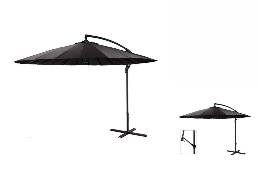 Exzenter-Sonnenschirm maximale Höhe 3m ø300cm Farbe: dunkelgrau