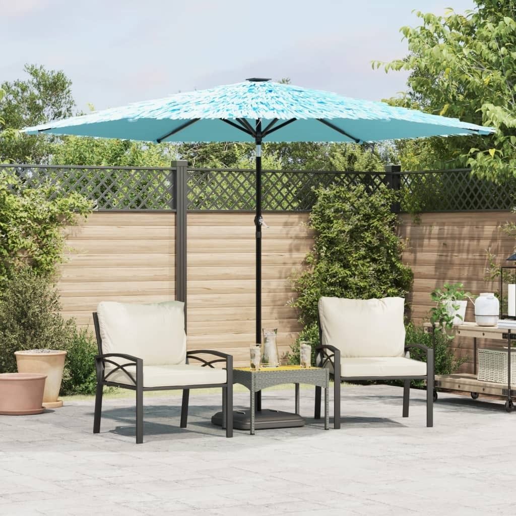 "Rabatt" Sonnenschirm UV Schutz - Strandschirm/Gartenschirm - mit Stahlmast Blau 288x288x225 cm - Sonnensegel CC17553