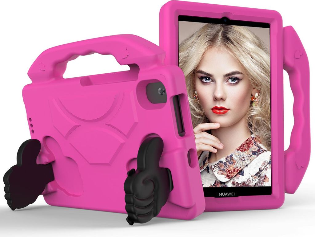 Kinder Schutzhülle für TCL Tab 8 LE /Tab 8 WiFi /Tab 8 Plus /Tab 8 SE /Tab 8V, Leicht EVA-Schaum mit Griff Ständer Hülle Rosa