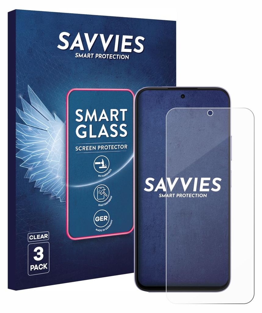 3x Savvies Schutzglas Folie für Oppo A6x 5G 9H Panzer Schutzfolie Glas Displayschutz klar transparent