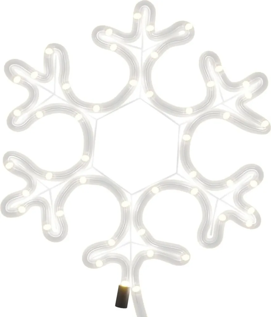 Silhouette Flocon LED 27cm : Illumination de Noël sans montage complexe
