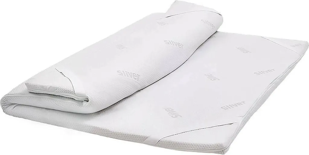 Surmatelas Wynwood 120x200 cm blanc avec housse amovible fabriqué en Italie