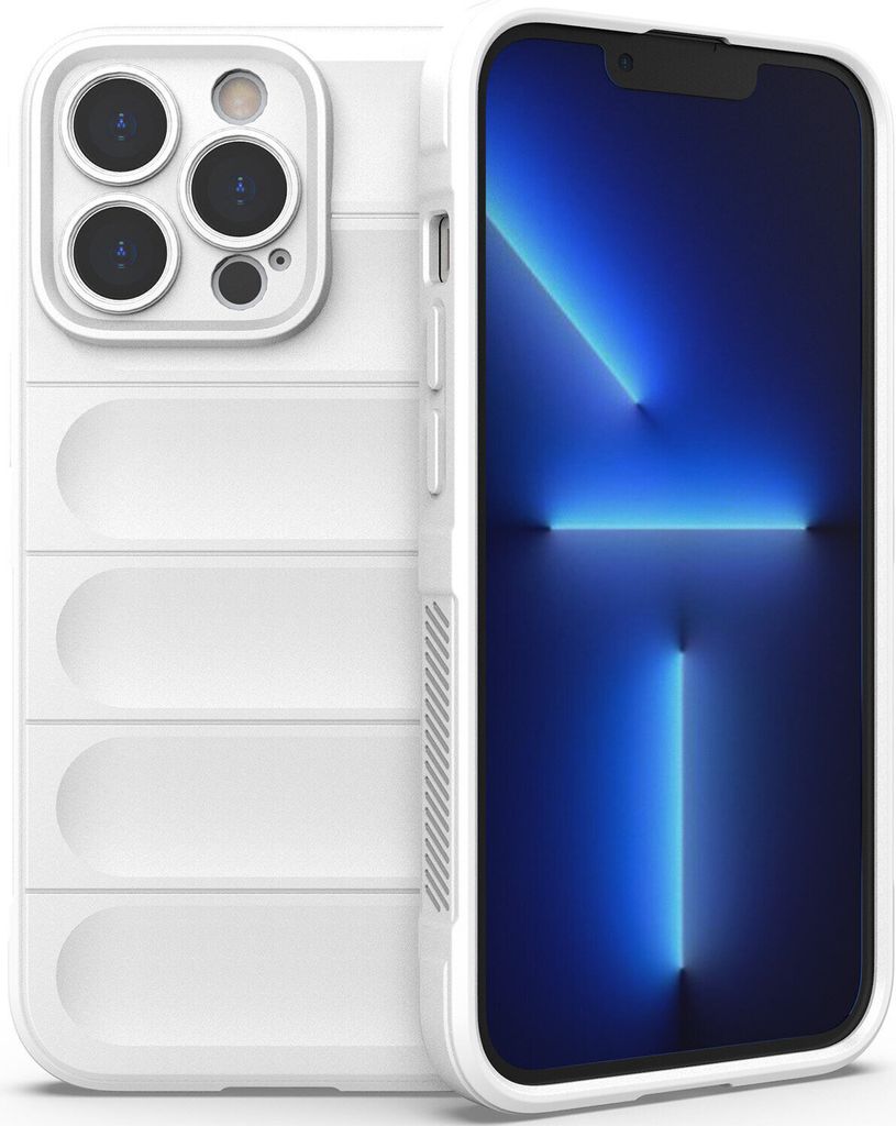 iPhone 13 Pro Hülle, Weich TPU Silikon Stossfest Anti-rutsch Schutzhülle für iPhone 13 Pro Weiß