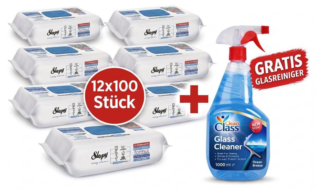Čisticí ubrousky Sleepy Easy Clean – 12 x 100 ks, modré + Obrázek produktu 