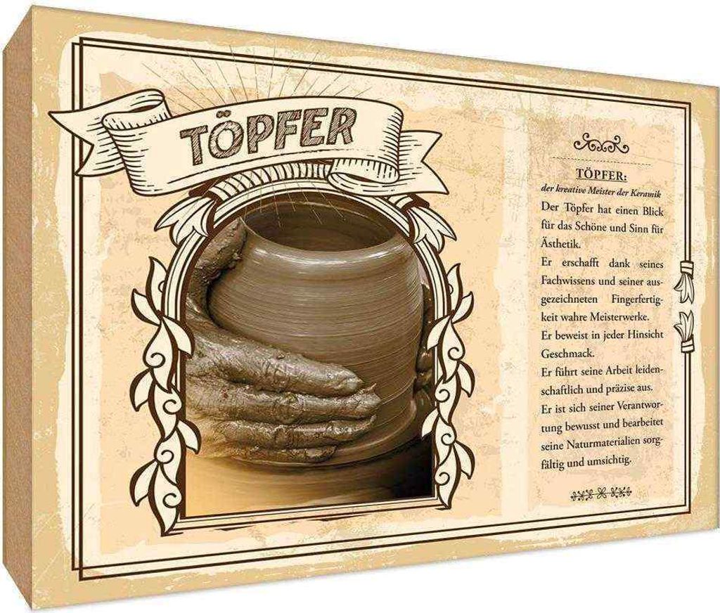 vianmo Holzschild 20x30 cm Töpfer Meister Beruf Arbeit