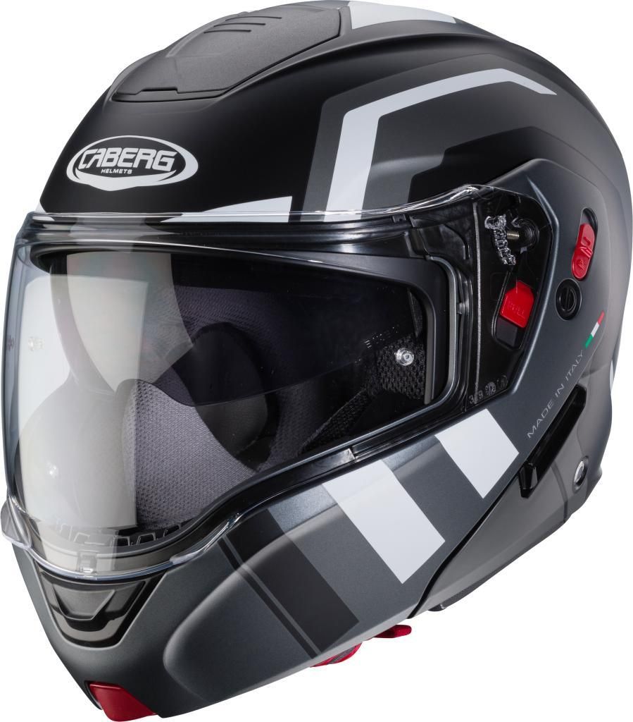 CABERG HORUS X ROAD matt schwarz-gun metal-weiss XS XS in grau/schwarz/weiß