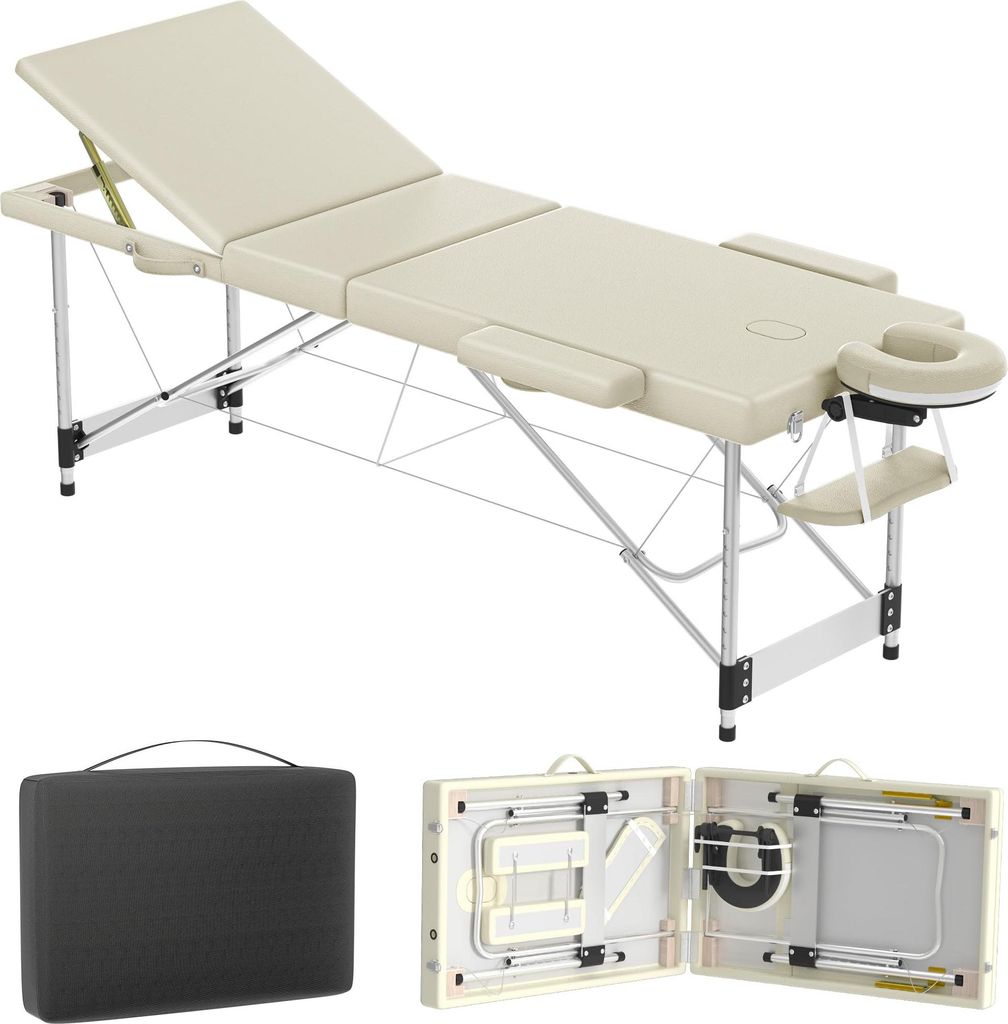NAIZY Massagetafel van aluminium, inklapbaar en in hoogte Productafbeelding 