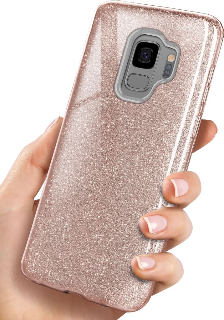 GLITTER-Case für Samsung Galaxy S9, Farbe:Gloss - Rosé Produktbild 