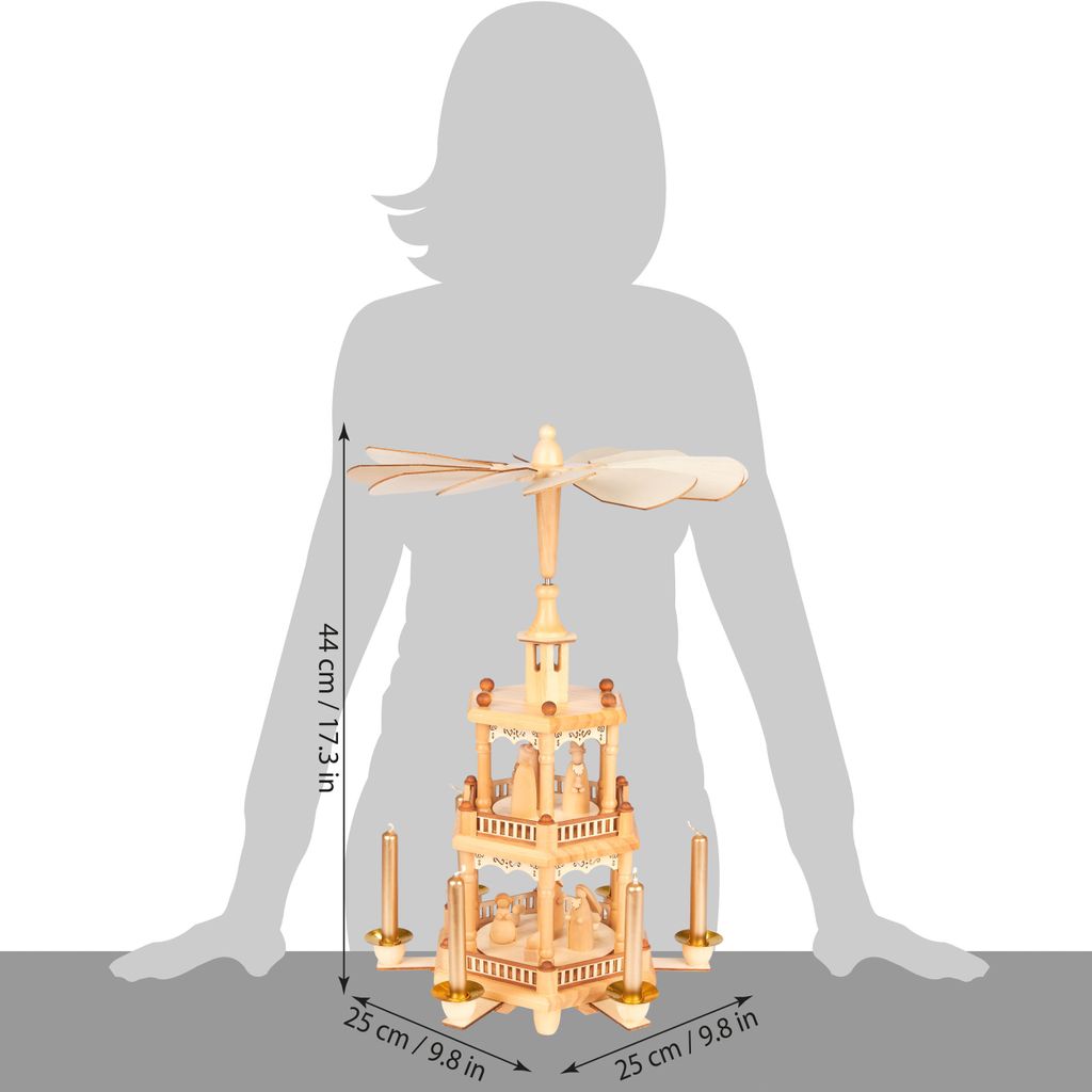 BRUBAKER dřevěná vánoční pyramida - 43 cm dřevěná pyramida Obrázek produktu 6