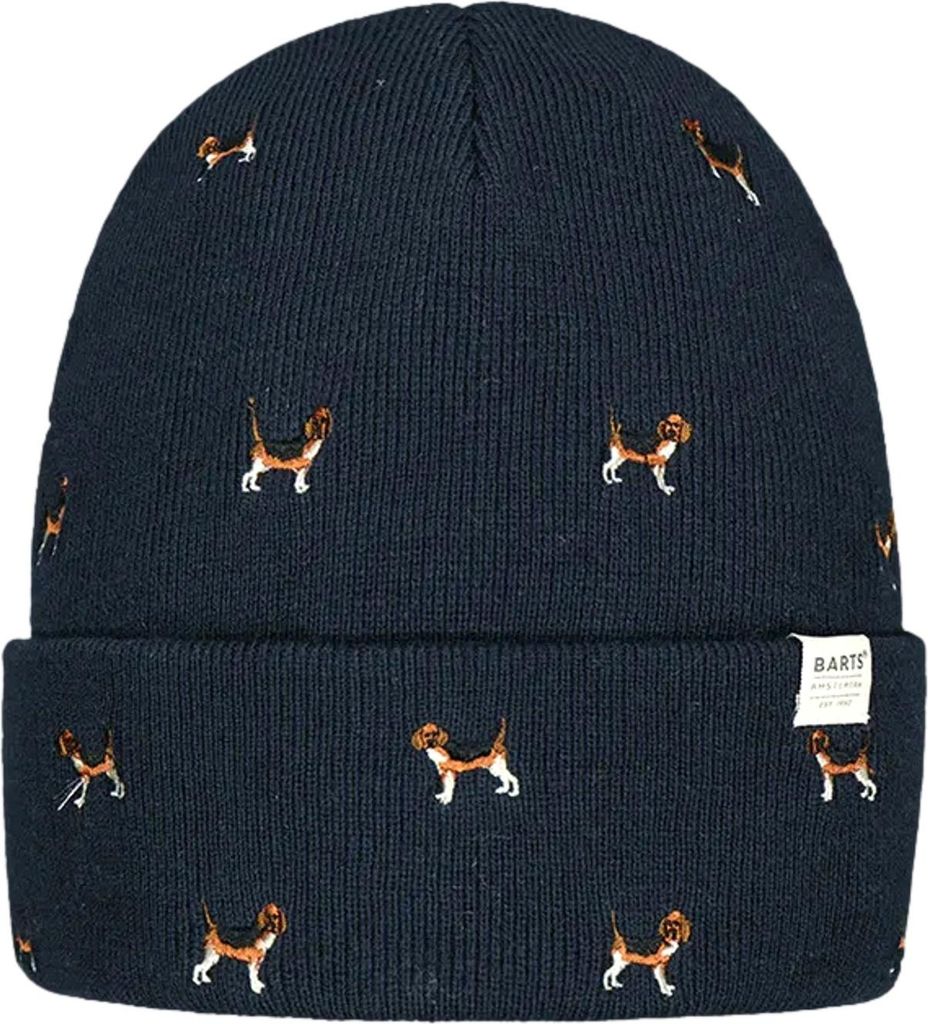 Barts Vinson Beanie Herren Feingestrickte Mütze mit Hunden Produktbild 