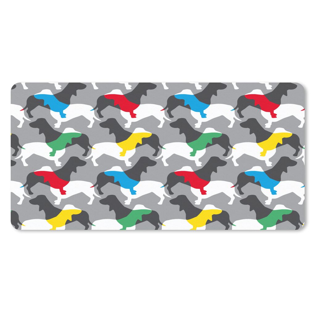 MuchoWow Mauspad Mousepad Hunde - Dackel - Muster 60x30 cm - Mousepads - Maus Mat - Pad - Mausunterlage - Nachhaltig