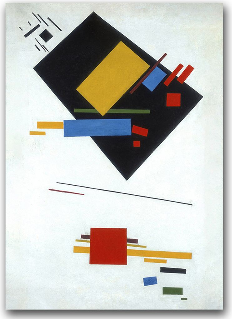 Poster - Canvas - Leinwand - 59,4 cm x 84,1 cm - Fotoposter - Leinwandkunst - Suprematismus
