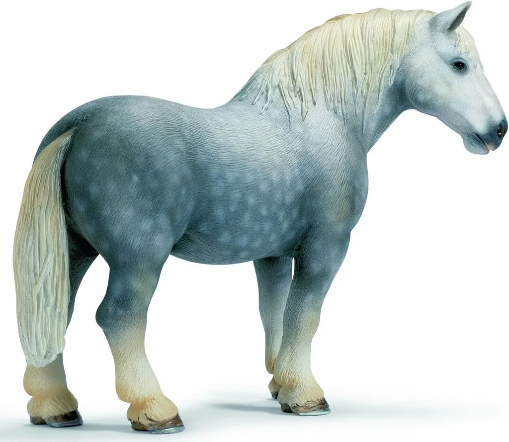 Figurine Cheval Solide Schleich - Étalon Percheron pour Enfant et Collection
