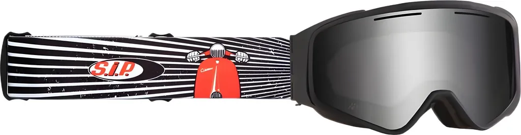 Lunettes moto SIP APHEX Feeling Good noir mat verres anti-buée clairs