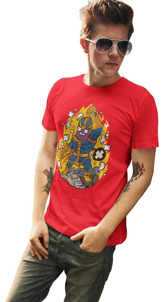 D&B Uni Polo PC00109 Thanos Rot-Größe 4XL