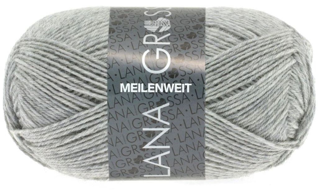 Lana Grossa - Meilenweit 4-fach 50g 1346 hellgrau meliert Produktbild 