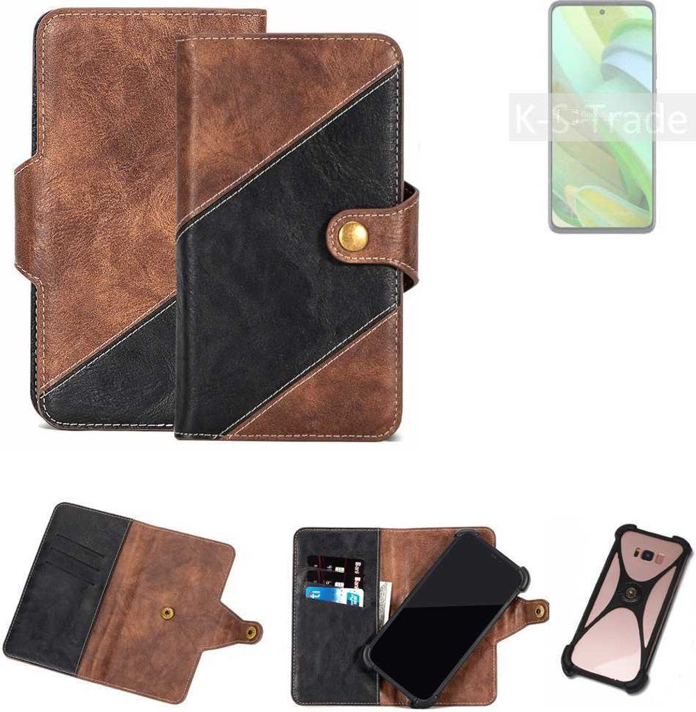 K-S-Trade Handyhülle Schutzhülle Bookstyle Case kompatibel mit Motorola Edge 2022 Klapphülle Cover Hülle Schutztasche 1x
