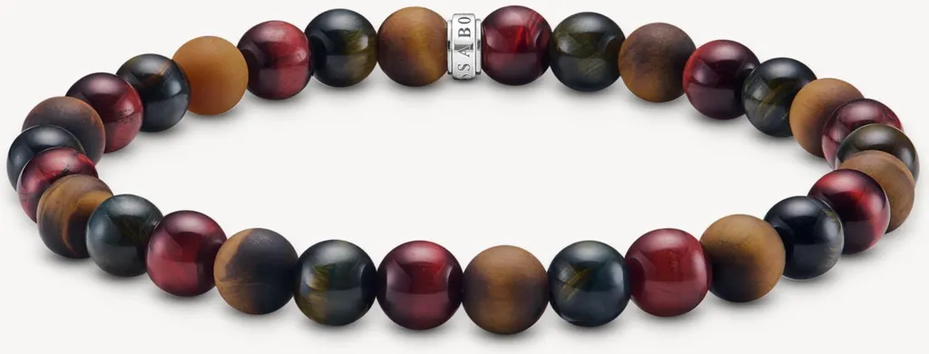 Bracciale Perline Occhio di Tigre - Accessorio Uomo Elegante e Grintoso - 1