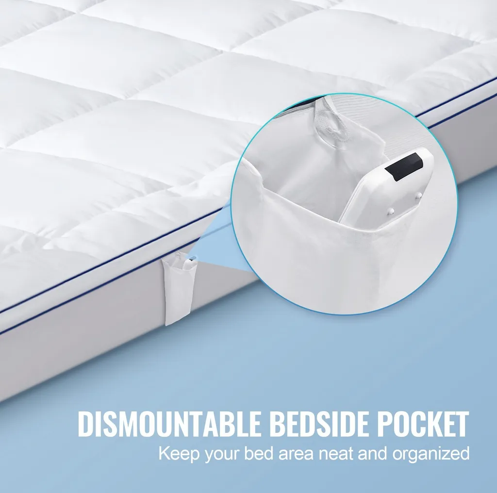 Protège-matelas 25,4mm : Solution Contre Matelas Dur - Lavable et Confortable - 4