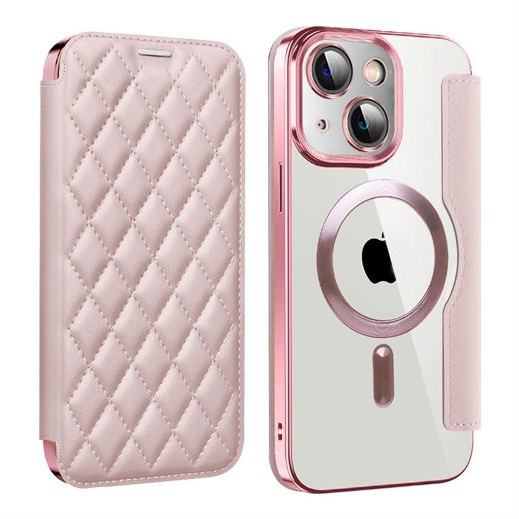 Für Apple iPhone 15 Plus 360 Grad Full Body Magsafe RFID Anti Datenklau Kunst Leder Hülle Tasche Smart Cover