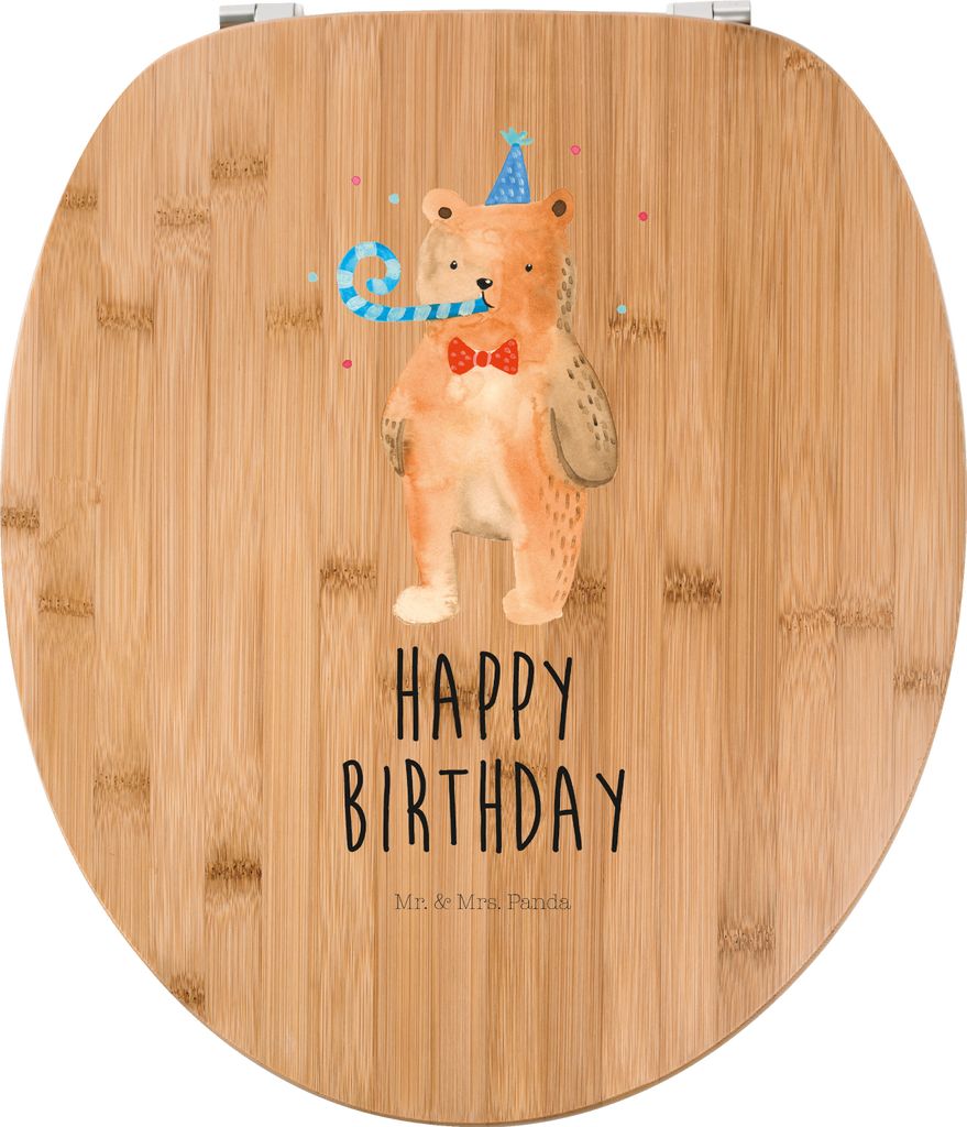 Mr. & Mrs. Panda WC Sitz Bär Geburtstag - Transparent - Geschenk, Toilettendeckel, klo deckel, Happy Birthday, WC-Sitz, Glückwunsch, Teddy, Klo-D...