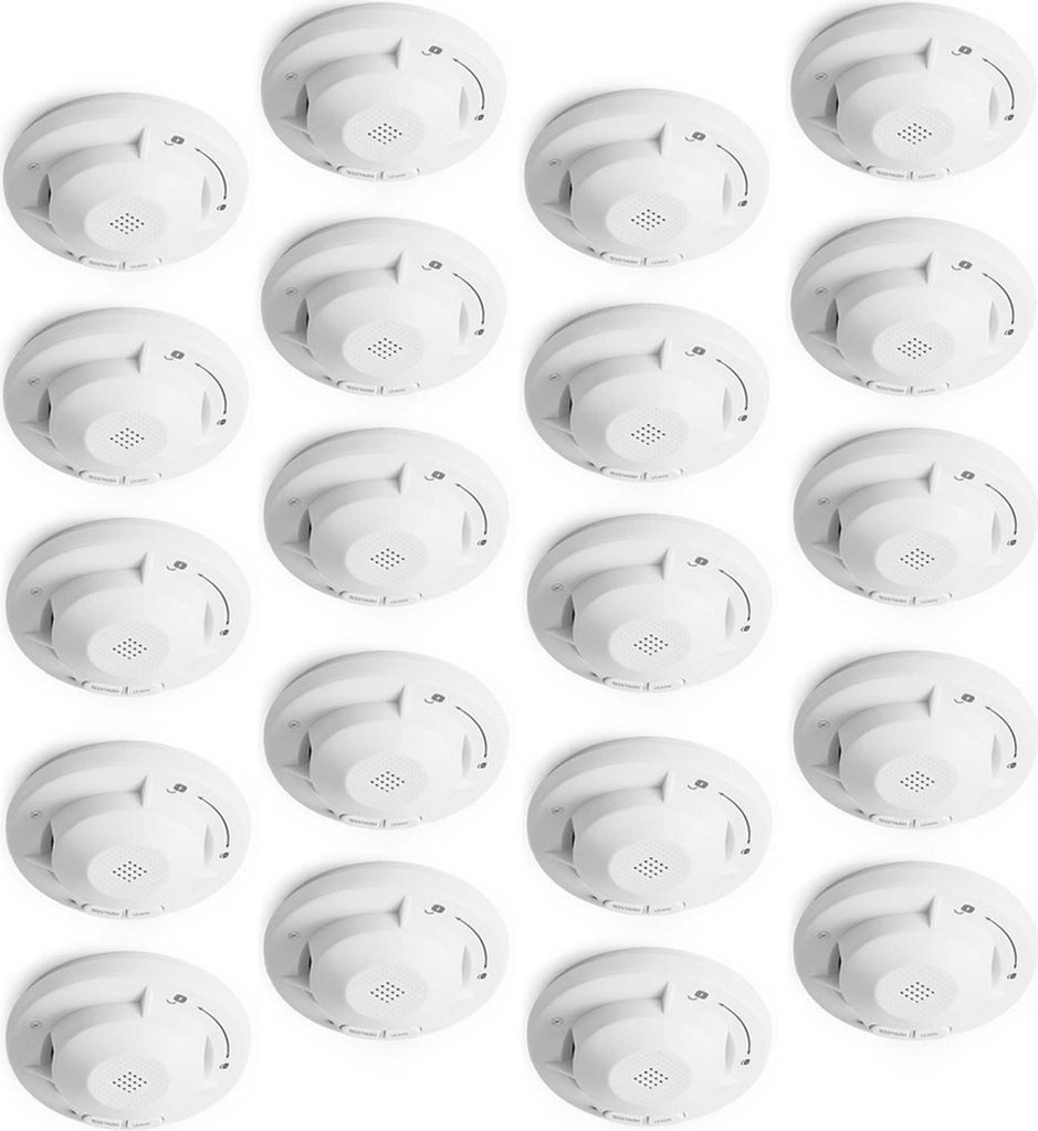 Wiltec Rauchmelder vernetzt 20x mit 20-Jahres-Batterie und Funktechnologie Fotoelektrischer Feuermelder mit 85 dB Alarm für effektiven Brandschutz...