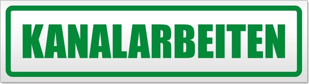 Kanalarbeiten Magnetschild Schild magnetisch