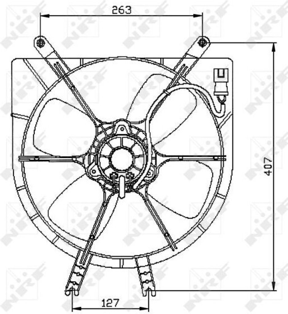NRF 47042 - OE 19005P08003 Kühlerlüfter für Civic V, Civic VI