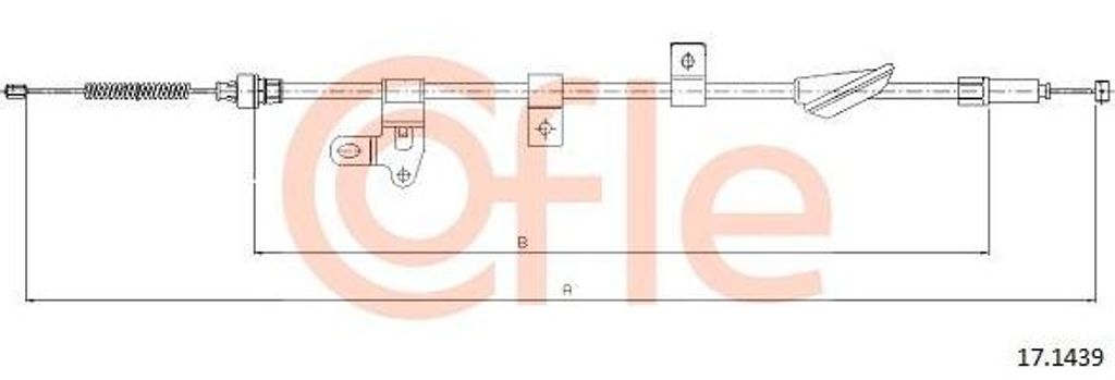 COFLE 17.1439 Seilzug, Handbremse OE 464200F010 kompatibel mit Corolla