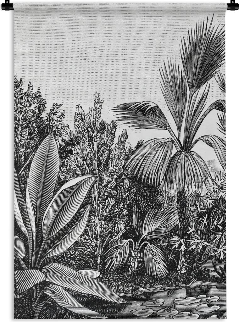 MuchoWow Wandteppich Wandbehang Pflanzen - Natur - Gestaltung - Illustration - Ernst Haeckel 90x135 cm Tapisserie Dekoration Wandtuch - Baumwolle...