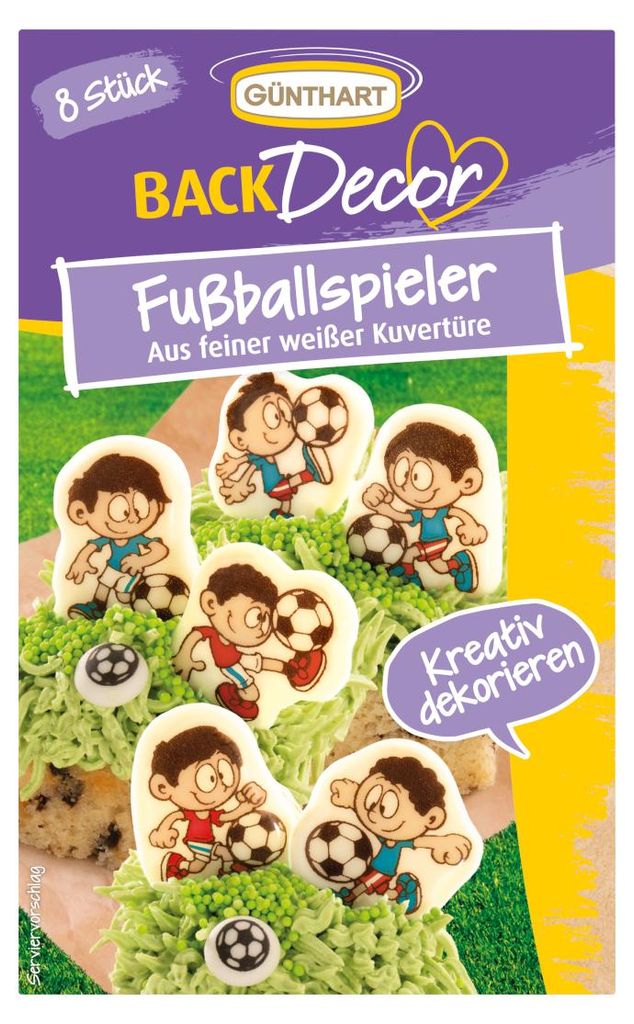 Günthart bílá čokoládová dekorace s barvami v balení 18g Obrázek produktu 