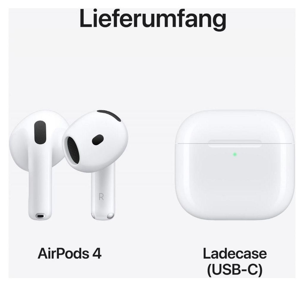 Apple AirPods (4th generation) AirPods 4, Kabellos,