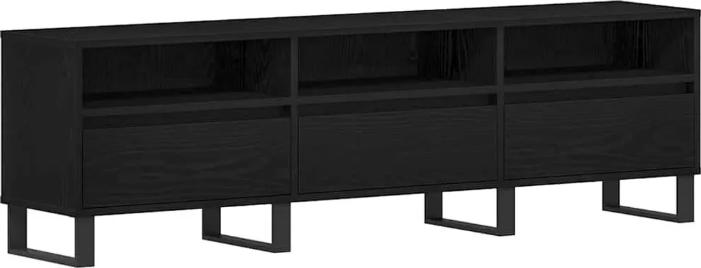 Mobile TV in rovere nero 150 x 30 x 44,5 cm