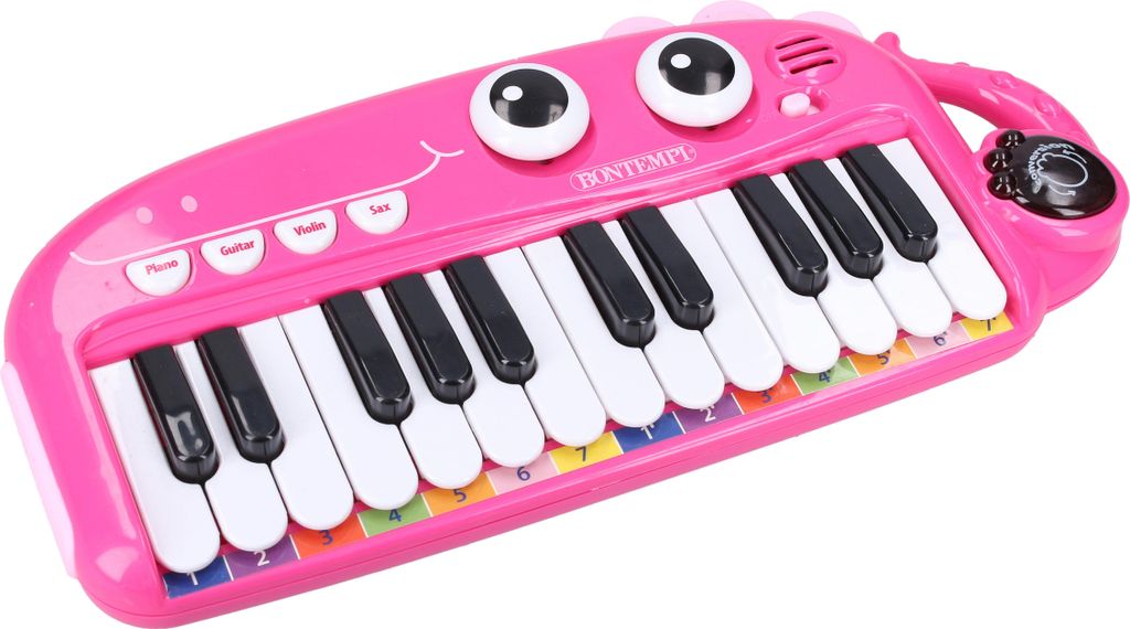 Bontempi Electronic Kayboard, Spielzeug-Musikinstrument, Klavier, 1,6 Jahr(e), AA, Pink