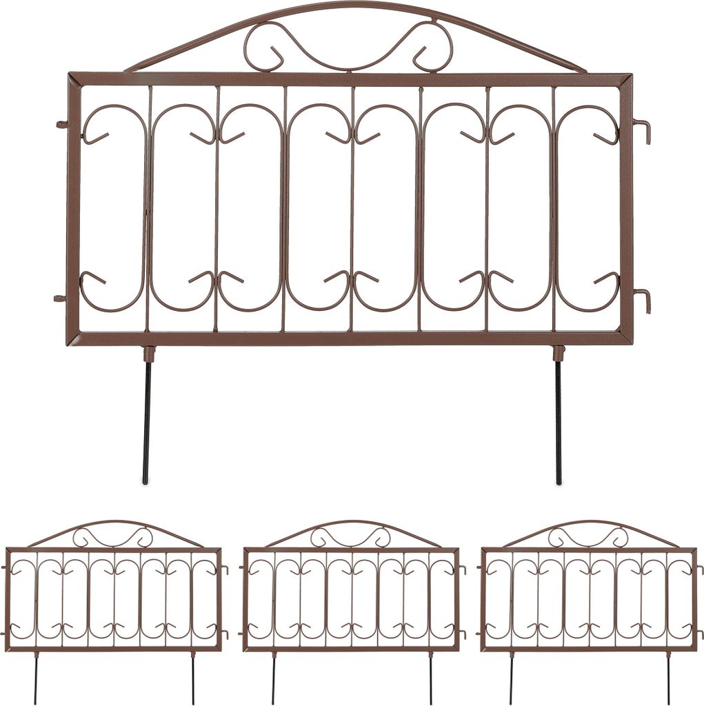 Relaxdays Beetzaun Metall, HxB: 46 x 57 cm, Garten Produktbild 