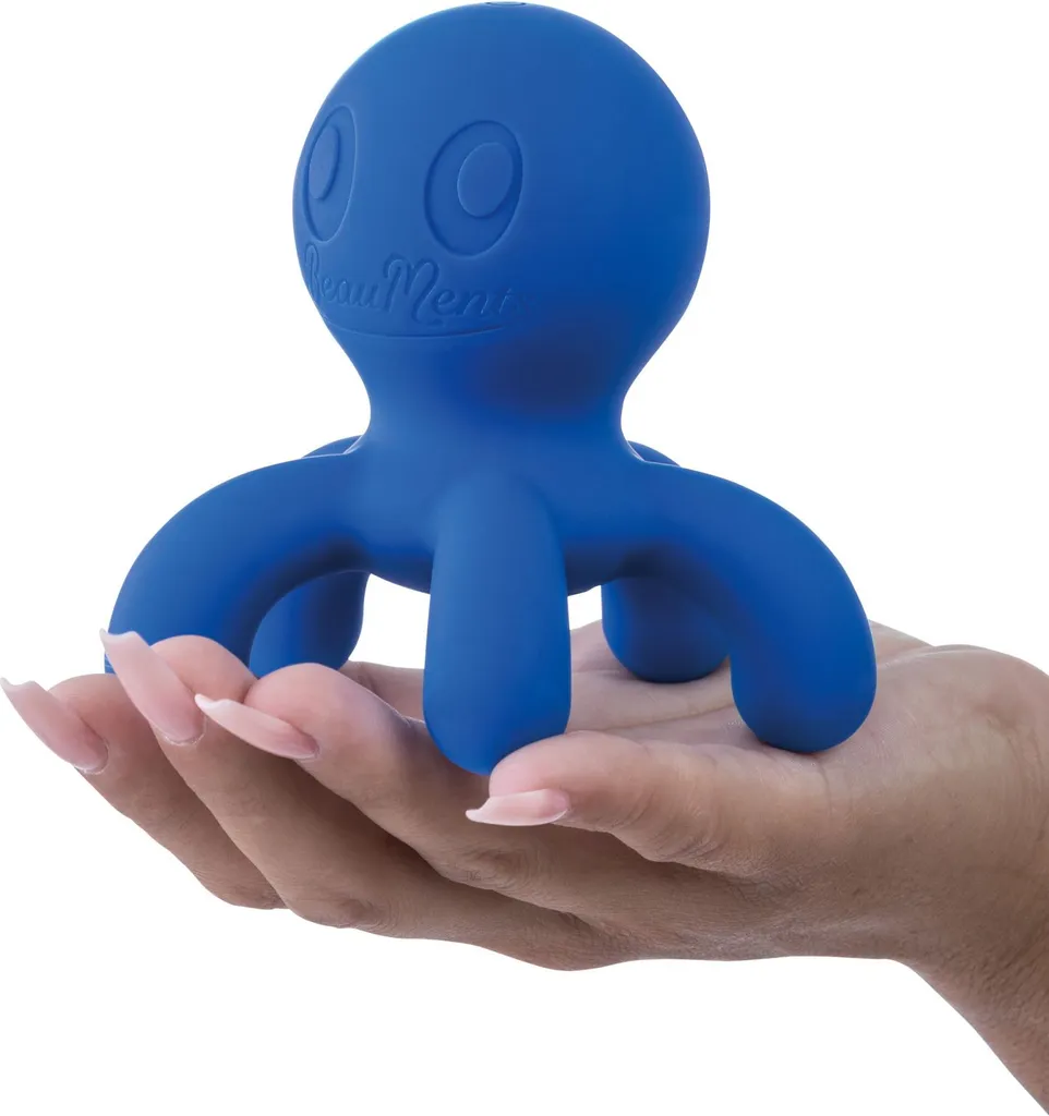 Appareil de massage bleu BeauMents Polypos avec picots de pression doux - 4