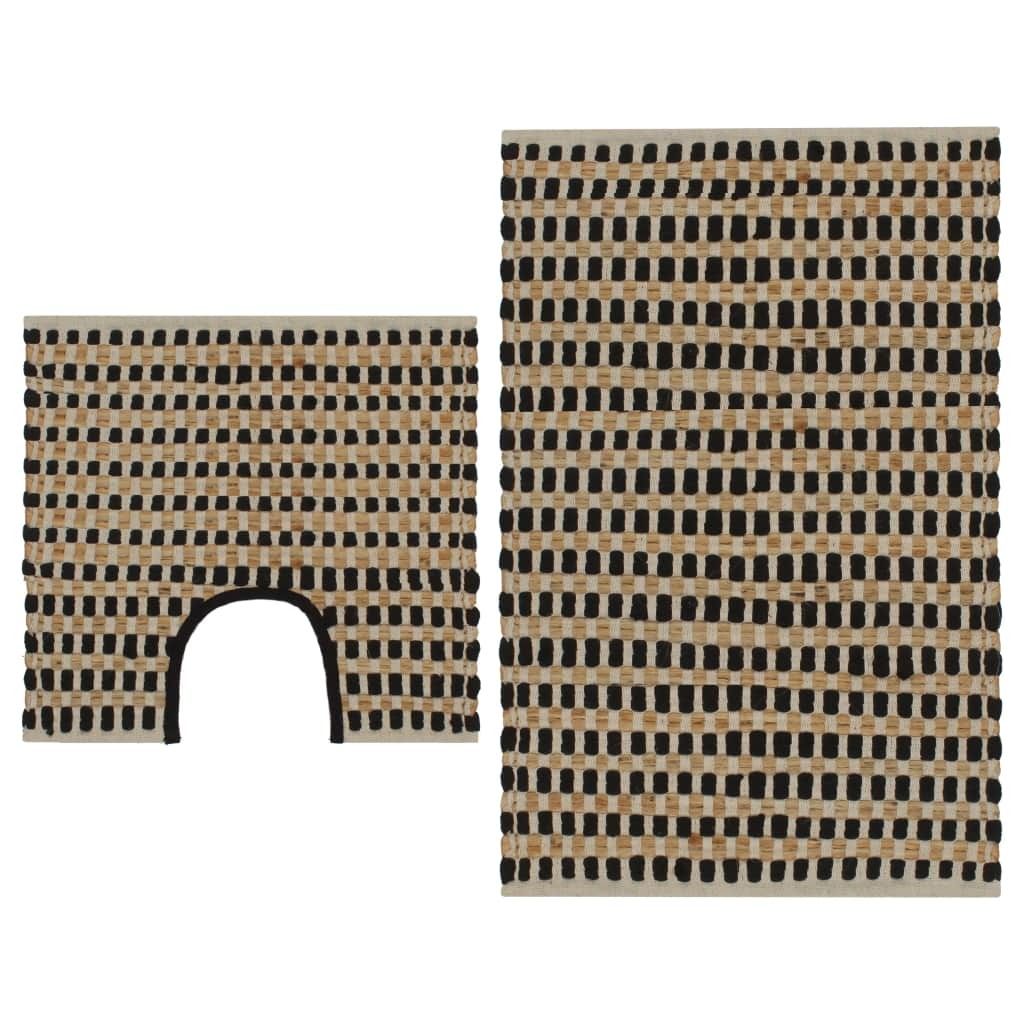 Vidaxl Bademattierungshandhand -Hand -Jute und Staub Immagine del prodotto 