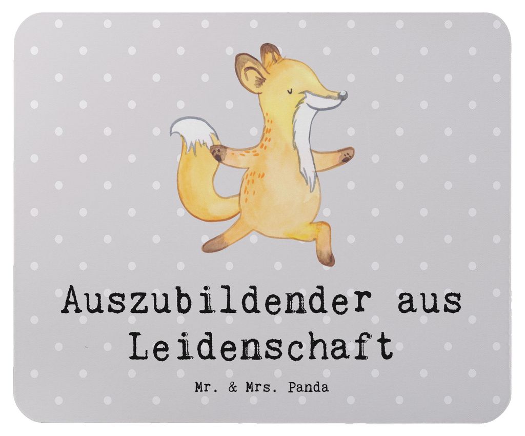Mr. & Mrs. Panda Mauspad Auszubildender Leidenschaft - Grau Pastell - Geschenk, pc, Mouse Pad, Beginn Der Ausbildung, Spruch, Preis, Mousepad, maus...