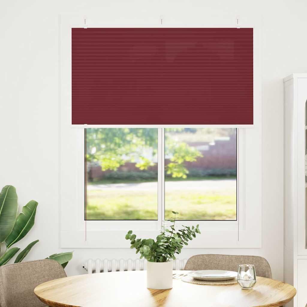 vidaXL Plissee Bordeauxrot 110x150 cm Stoffbreite 109,4 cm Polyester